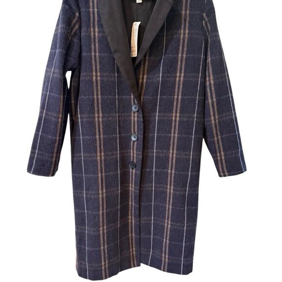 Amour Vert Kaylyn Wool Blend Plaid Coat Size XS  Preppy Old Money NWT - Picture 6 of 12